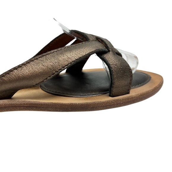 GENTLE SOLES by KENNETH COLE Bronze Thongs Genuine Leather Flip Flops Sandals 6 - Picture 16 of 16